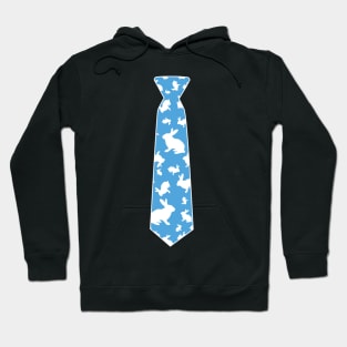 Bunny Rabbit Tie Funny Easter Pattern Men Boys Hoodie